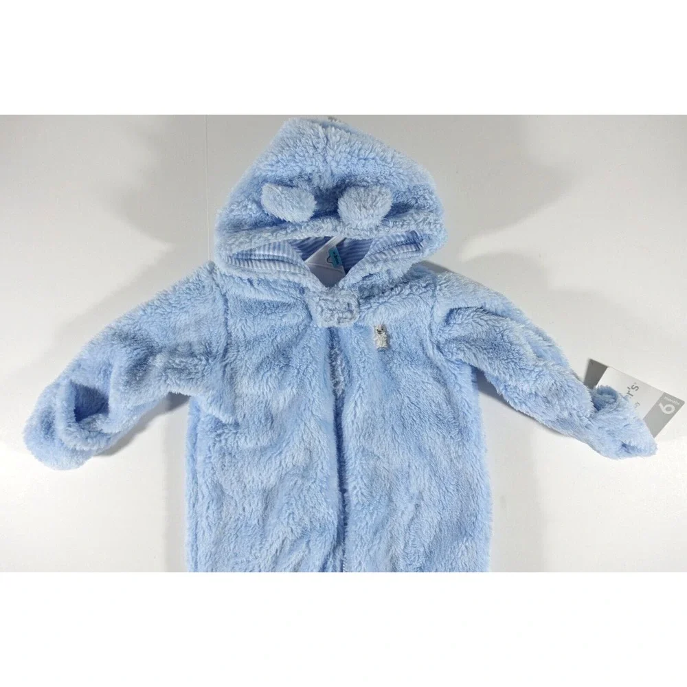 Carters Infant Sherpa Pram Suit Boys 6 Month Blue